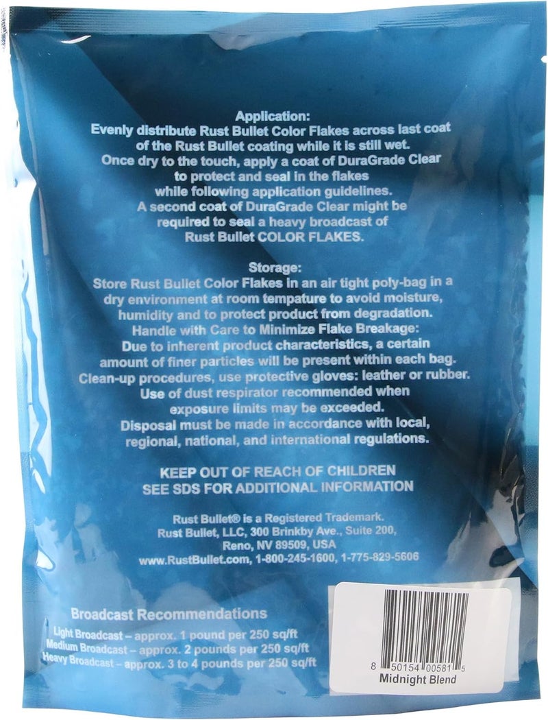 RUST BULLET Decorative Color Flakes - Midnight Blend - Customize Concrete Floors with 1 LB of Durable, UV-Resistant Vinyl Chips for Stunning, Long-Lasting Designs - Image 3